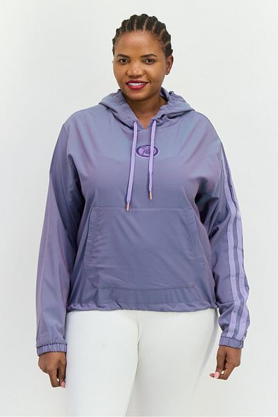 adidas Women Sportswear Fit Long Sleeves Basketball Hoop York City Hoodie, Dark Lavender