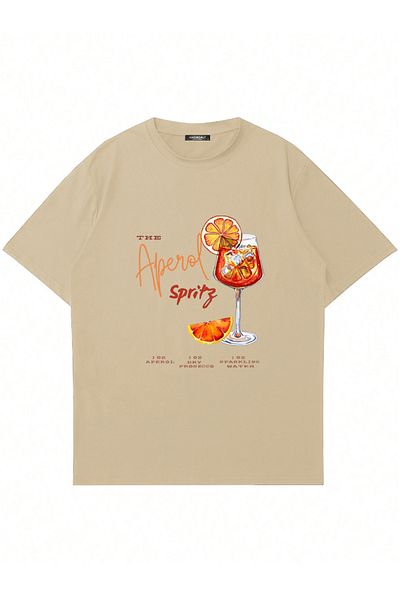Mad&Calf Μπλουζάκι Unisex Aperol Spritz με στάμπα με λαιμόκοψη