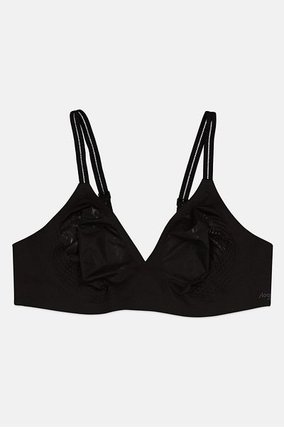 SLOGGI Women Textured Non Padded Body Adapt Soft Bra, Black
