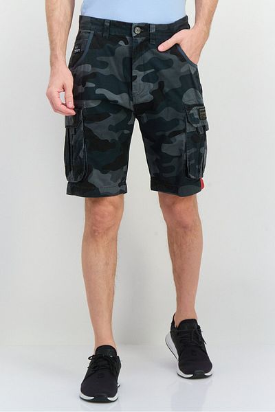 Crosshatch Men Camouflage Cargo Shorts, Multicolor