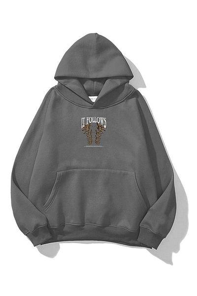 Trendiz Unisex It Follows Sweatshirt Hoodie Antracite
