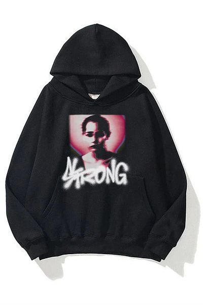 Trendiz Unisex Δυνατό Φούτερ Hoodie Μαύρο