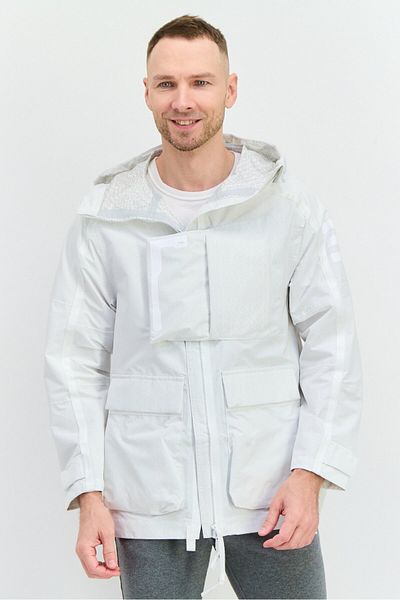 adidas Men Sportswear Fit Long Sleeve Outdoor Jacket, White