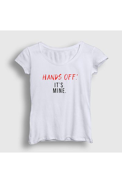 Presmono Tricou alb pentru femei „Hands Off Its Mine” - 433528 tt