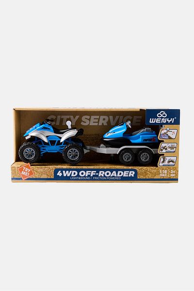 Wenyi City Service Quad With Trailer And Jet Ski, Blue