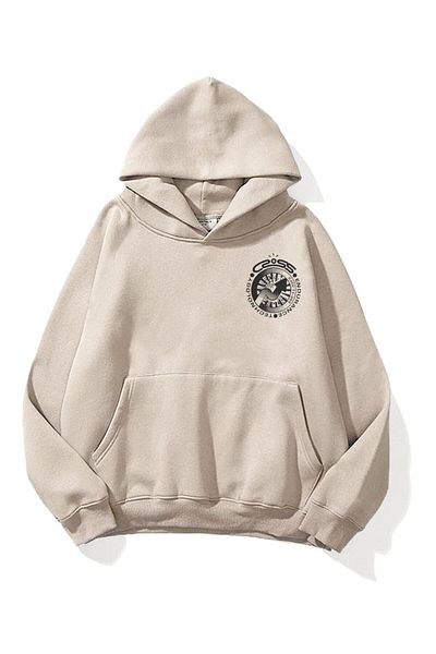 Trendiz Unisex φούτερ σταυρού Hoodie Stone
