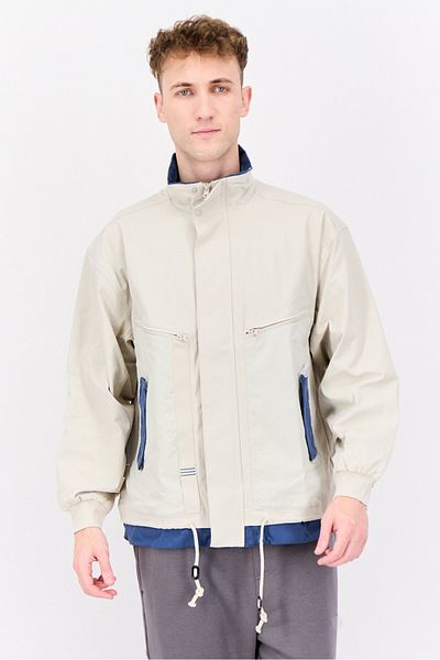 adidas Men Sportswear Fit Long Sleeves Outdoor Jacket , Beige