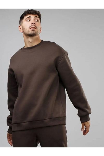 Cupla Φούτερ Unisex Crew Neck - Καφέ