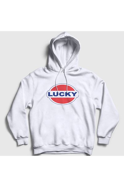 Presmono Φούτερ Lucky Halsey Unisex με λευκή κουκούλα - 459540 ττ