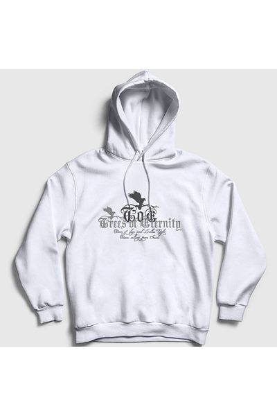 Presmono Λευκό φούτερ Unisex Trees Of Eternity με κουκούλα - 440563 ττ
