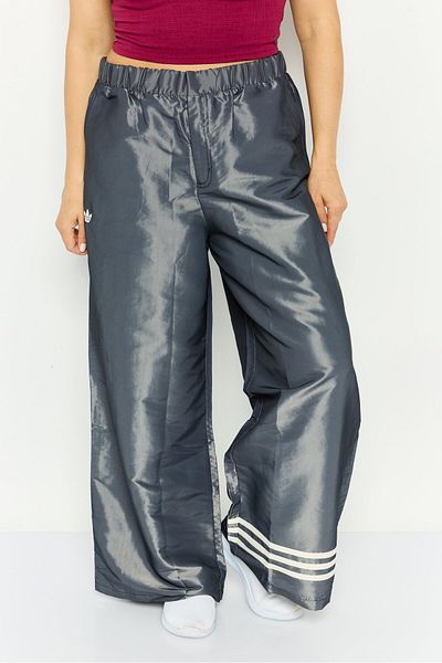adidas Women Loose Fit Wide Leg Outdoors Pants, Grey