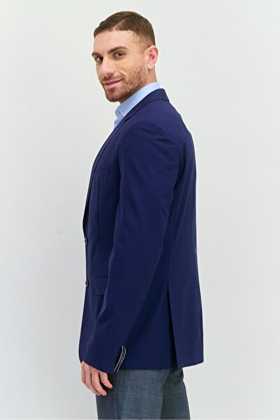 Tommy Hilfiger Men Tailored Fit Solid Formal Suit Jacket, Navy