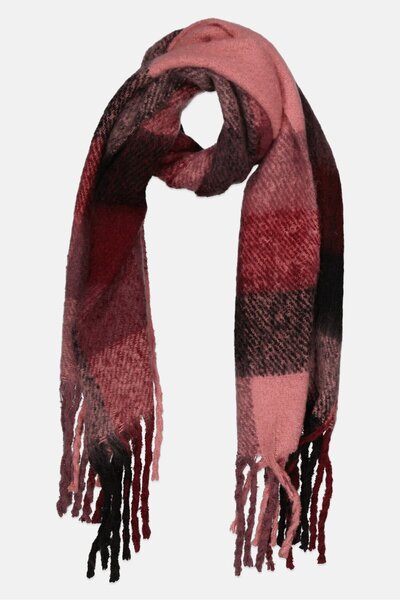 London Fog أوشحة نسائية منقوشة 156 × 75 سم، أسود