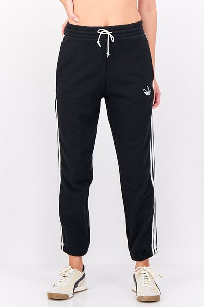 adidas Women Sportswear Fit Brand Logo Outdoor Track Pants, Black