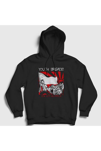 Presmono Унисекс суитшърт с качулка California Youth Brigade - черен - Sink 432387tt