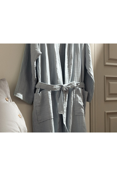 Madame Coco Зої Муслін 100% бавовняний халат - сірий