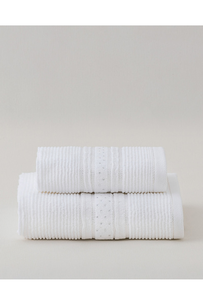 Madame Coco Рушник для обличчя Alice - Білий - 50x80 см