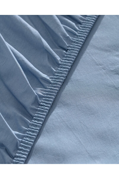 Madame Coco Manon King Size - 100% Cotton Ranforce Elastic Sheet, Dark Blue