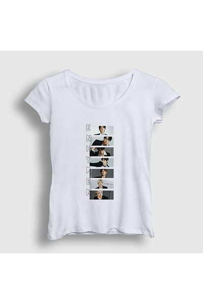 Presmono Tricou alb pentru femei Band K Pop Enhypen - 484228 tt