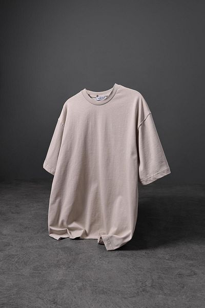Slatra Ανδρικό μπλουζάκι Basic Oversize σε μπεζ χρώμα
