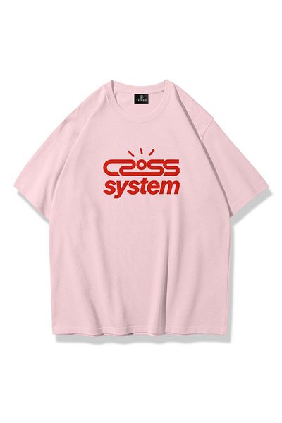 Trendiz Μπλουζάκι Unisex Cross System Ροζ