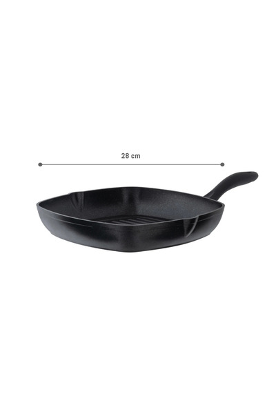 Madame Coco Titanium Professional Izgara Tava - Siyah - 28 cm