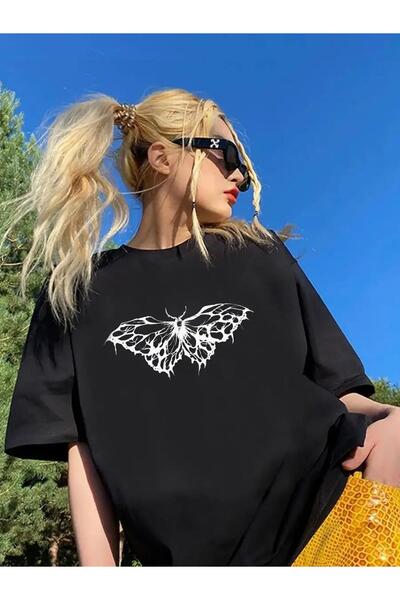 Cupla Tricou negru unisex Butterfly Gothic