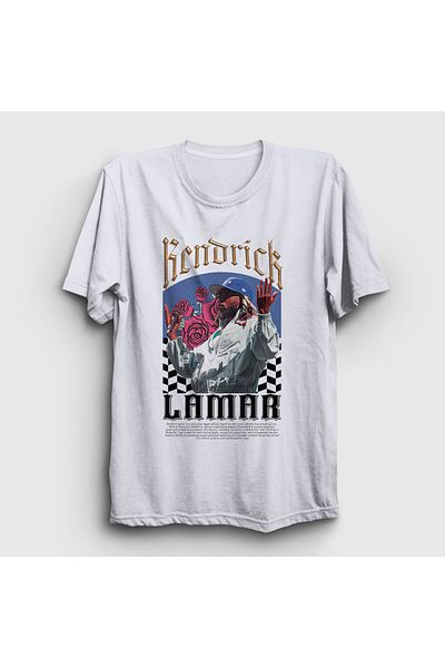 Presmono Μπλουζάκι Kendrick Lamar Unisex Λευκά Τριαντάφυλλα - 487147 ττ