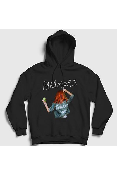 Presmono Φούτερ με μαύρη κουκούλα Paramore Musical Unisex - Grow Up 480447 ττ