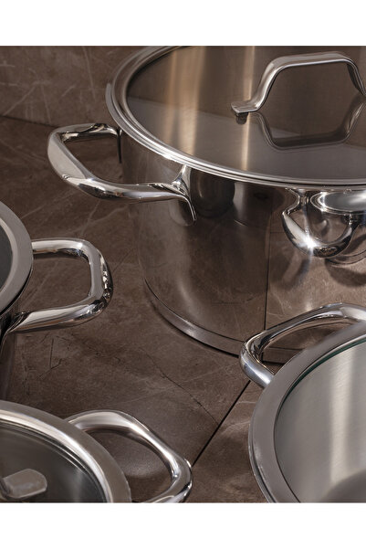 Madame Coco Astra 8 Parça Tencere Seti - Çelik