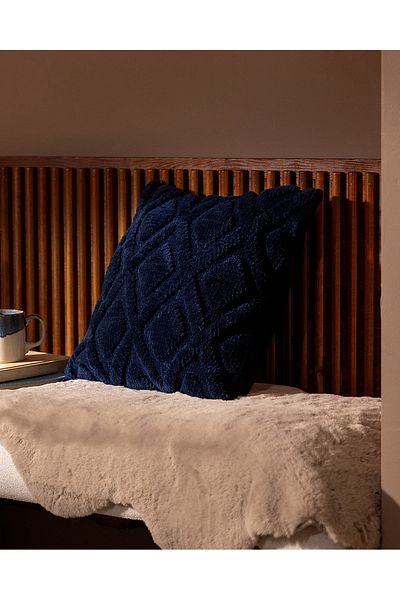 Madame Coco Roussillon Navy Blue Throw Pillow Cover - 45x45 cm