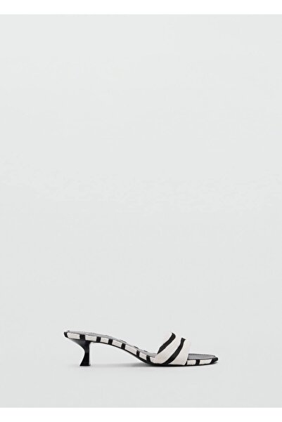 MANGO Woman Leather Sandals with Zebra Print