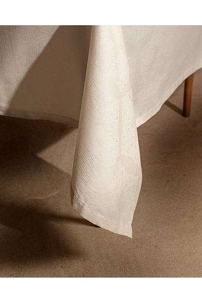 Madame Coco Lavinia Ecru Tablecloth - 160x300 Cm