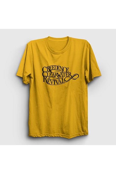 Presmono Κίτρινο λογότυπο Creedence Clearwater Revival Unisex T-Shirt - 490538 ττ
