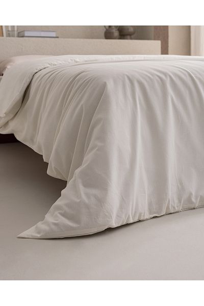 Madame Coco Manon Ecru Double Ranforce Duvet Cover - 100% Cotton