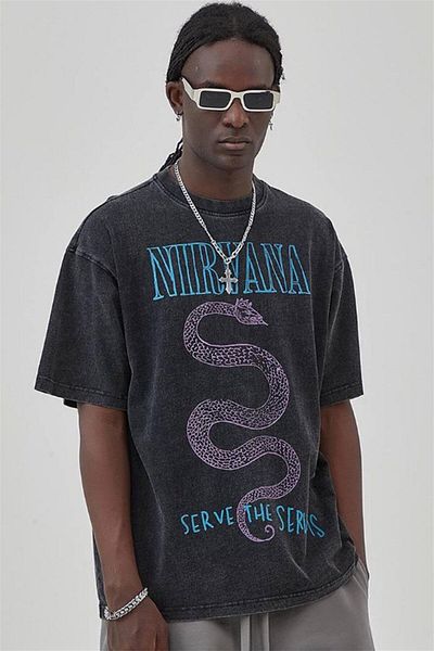 Trendiz Unisex Serve The Servants Nirvana Washable Tshirt Anthracite