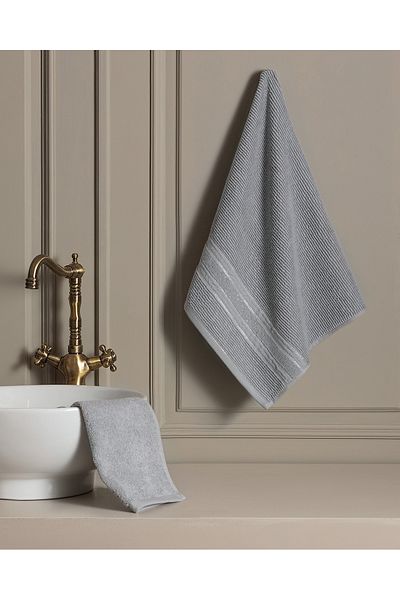 Madame Coco Alice Face Towel - Gray - 50x80 Cm