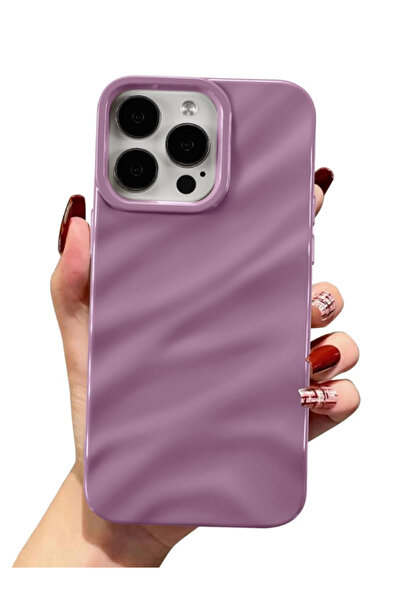 KVK PRİVACY iPhone 14 Pro Max Compatible Case Luxury Shiny Electroplated Shockproof Soft Cover Rose Pink