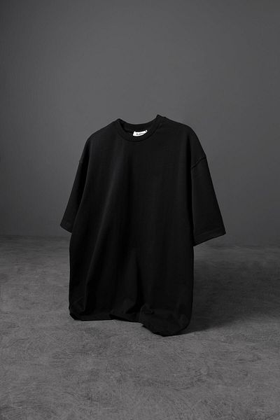 Slatra Ανδρικό μπλουζάκι μαύρο Basic Oversize