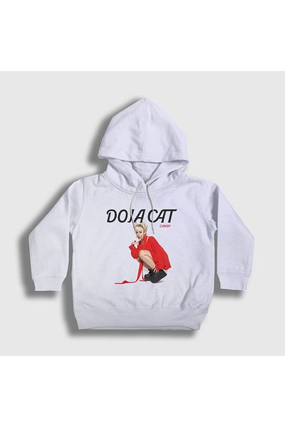 Presmono Hanorac cu glugă pentru copii unisex White Candy Music Doja Cat - 489477 tt