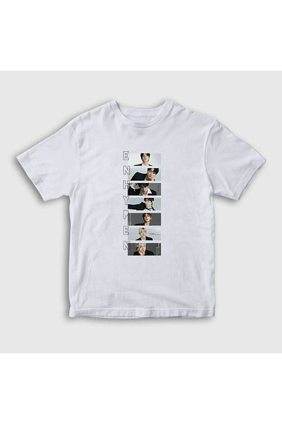 Presmono Tricou alb unisex pentru copii - K Pop Enhypen 484221 tt