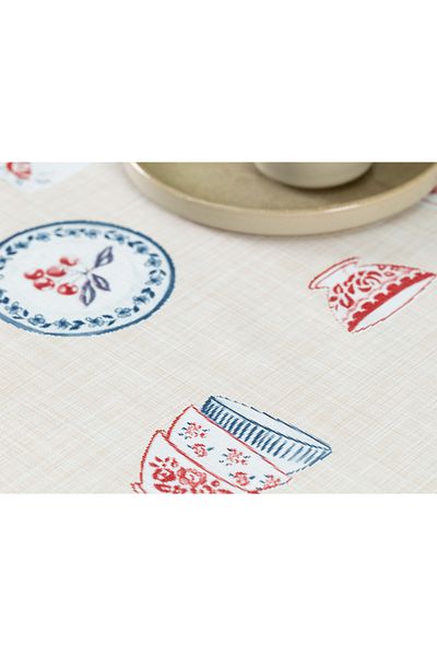 Madame Coco Mavel PVC Tablecloth - Beige - 140 Cm