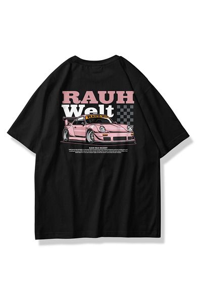 Trendiz Унисекс тениска Rauh Welt, черна