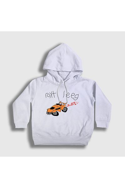 Presmono Hanorac alb Rocket League unisex pentru copii - cu glugă, joc Rocket League 493008 tt