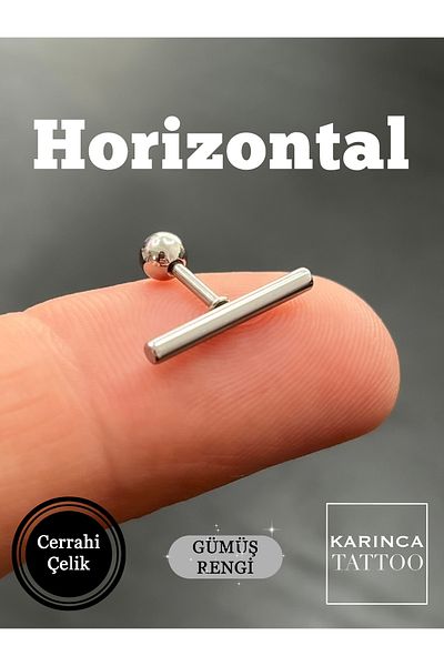 Karınca Piercing Tragus Piercing - Conch Flat Forward Helix, Lip Cartilage and Ear Earring Horizontal Ant Piercing