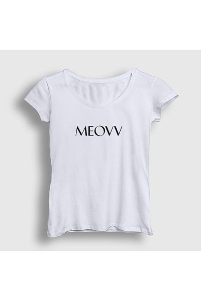 Presmono Λευκό λογότυπο K Pop Cat Meovv T-Shirt - 491078 ττ