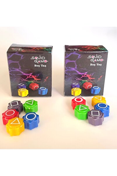 Papağan صندوق Gonggi Five Stones مكون من قطعتين