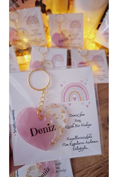 NAMED AND CARD KEYCHAIN 5 PCS  BIRTHDAY BABY BABYSHOWER SOUVENIR