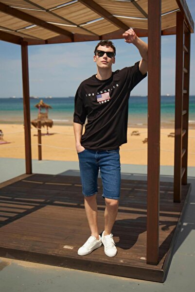 Trendiz Unisex Λος Άντζελες 1984 Μπλουζάκι Μαύρο