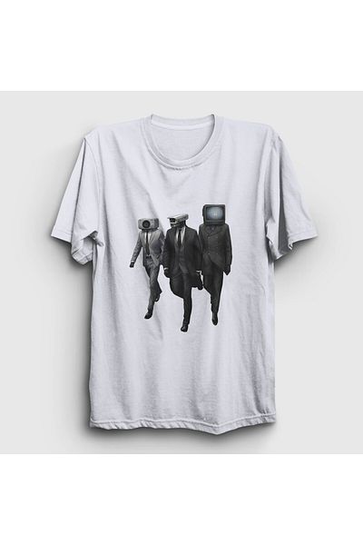 Presmono Μπλουζάκι τουαλέτας Unisex White Alliance Skibidi 479018 ττ